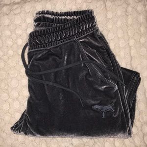 VS Charcoal Velvet Joggers